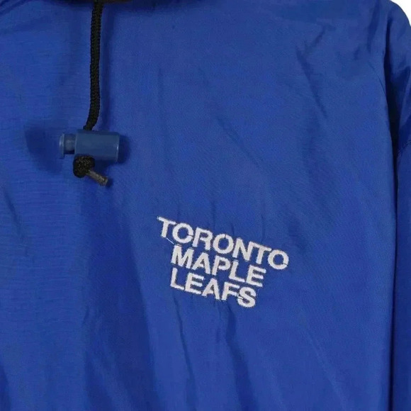 Vintage Toronto Maple Leafs Jacket Blue Hooded Insulated Size Medium - Picture 3 of 14